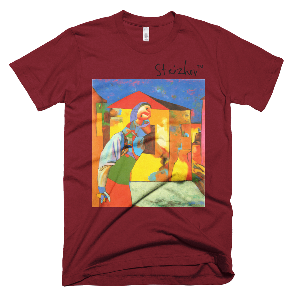 Skydiving T-shirts Strizhov™ by Dmitri Strizhov - 'Landscape with Alina - 1997' - T-Shirt, , Strizhov™, Skydiving Apparel, Skydiving Apparel, Skydiving Gear, Olympics, T-Shirts, Skydive Chicago, Skydive City, Skydive Perris, Drop Zone Apparel, USPA, united states parachute association, Freefly, BASE, World Record,