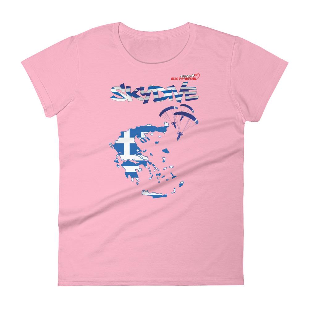 Skydiving T-shirts - Skydive All World - GREECE - Ladies' Tee -, Shirts, Skydiving Apparel, Skydiving Apparel, Skydiving Apparel, Skydiving Gear, Olympics, T-Shirts, Skydive Chicago, Skydive City, Skydive Perris, Drop Zone Apparel, USPA, united states parachute association, Freefly, BASE, World Record,