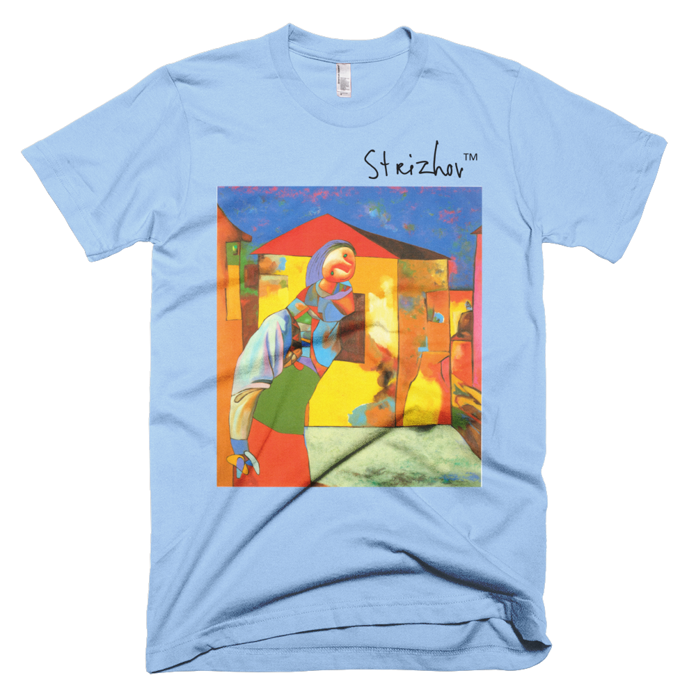 Skydiving T-shirts Strizhov™ by Dmitri Strizhov - 'Landscape with Alina - 1997' - T-Shirt, , Strizhov™, Skydiving Apparel, Skydiving Apparel, Skydiving Gear, Olympics, T-Shirts, Skydive Chicago, Skydive City, Skydive Perris, Drop Zone Apparel, USPA, united states parachute association, Freefly, BASE, World Record,