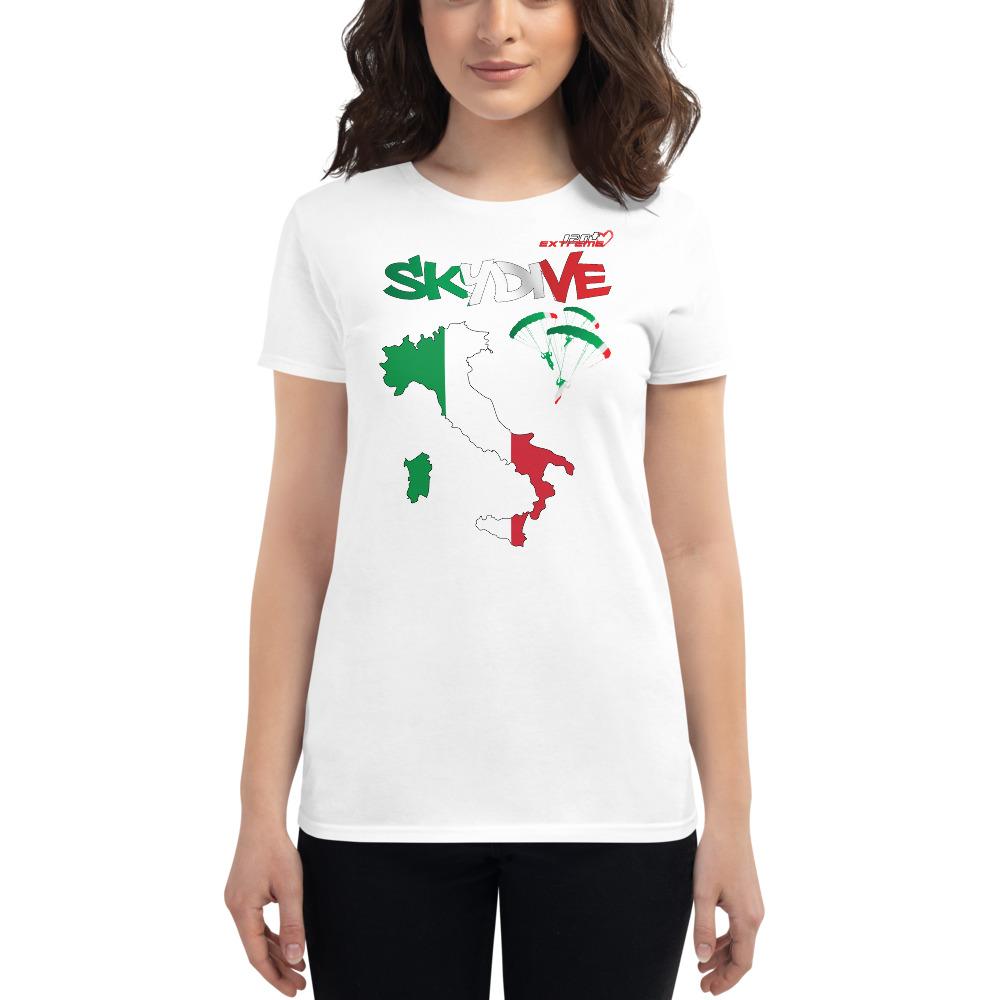 Skydiving T-shirts - Skydive All World - ITALY - Ladies' Tee -, Shirts, Skydiving Apparel, Skydiving Apparel, Skydiving Apparel, Skydiving Gear, Olympics, T-Shirts, Skydive Chicago, Skydive City, Skydive Perris, Drop Zone Apparel, USPA, united states parachute association, Freefly, BASE, World Record,