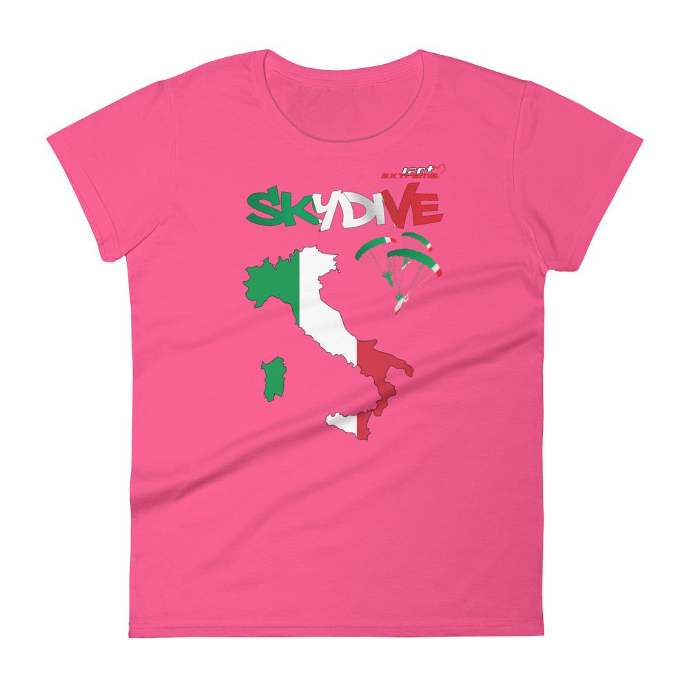 Skydiving T-shirts - Skydive All World - ITALY - Ladies' Tee -, Shirts, Skydiving Apparel, Skydiving Apparel, Skydiving Apparel, Skydiving Gear, Olympics, T-Shirts, Skydive Chicago, Skydive City, Skydive Perris, Drop Zone Apparel, USPA, united states parachute association, Freefly, BASE, World Record,
