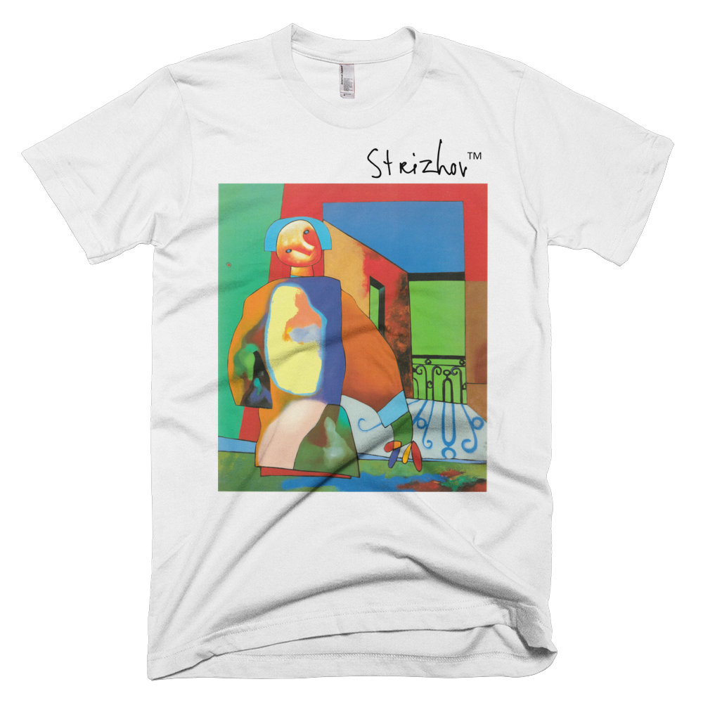 Skydiving T-shirts Strizhov™ by Dmitri Strizhov - 'Man Obstructing a Portion of the Landscape - 1997' - T-Shirt, , Strizhov™, Skydiving Apparel, Skydiving Apparel, Skydiving Gear, Olympics, T-Shirts, Skydive Chicago, Skydive City, Skydive Perris, Drop Zone Apparel, USPA, united states parachute association, Freefly, BASE, World Record,