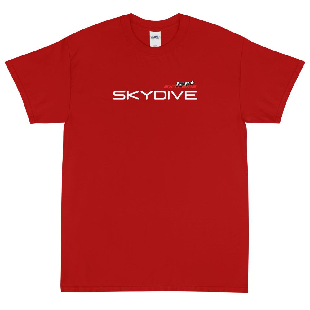 Skydiving T-shirts I ♡ Skydive - First Stupid Jump - eXtreme(RED) - Short Sleeve Men's T-shirt, RED, Skydiving Apparel, Skydiving Apparel, Skydiving Apparel, Skydiving Gear, Olympics, T-Shirts, Skydive Chicago, Skydive City, Skydive Perris, Drop Zone Apparel, USPA, united states parachute association, Freefly, BASE, World Record,