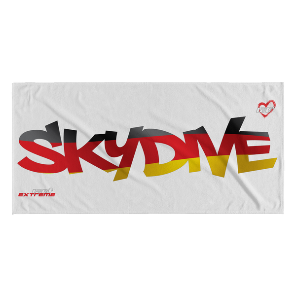 Skydiving T-shirts World Team - Skydive Germany - Beach Towels in 10 Colors, Beach Towel, teelaunch, Skydiving Apparel, Skydiving Apparel, Skydiving Gear, Olympics, T-Shirts, Skydive Chicago, Skydive City, Skydive Perris, Drop Zone Apparel, USPA, united states parachute association, Freefly, BASE, World Record,