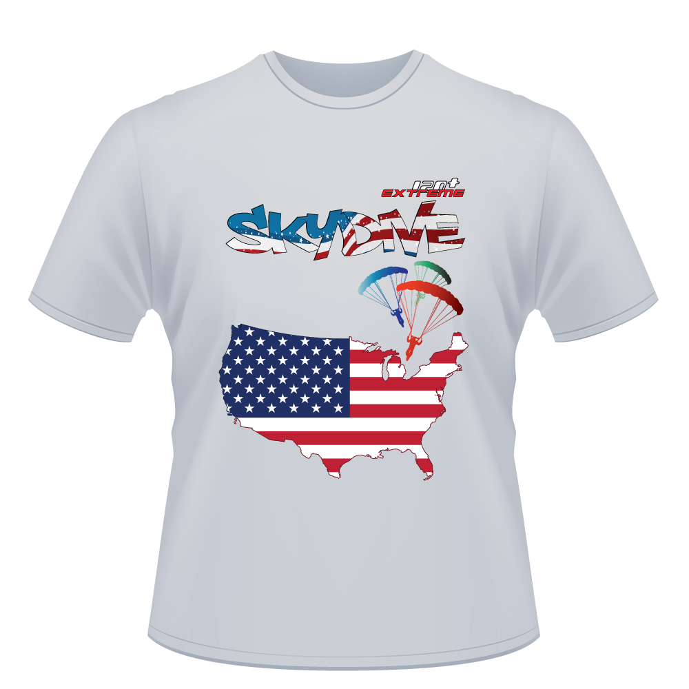 Skydiving T-shirts - Skydive All World - AMERICA - Unisex Tee -, Shirts, Skydiving Apparel, Skydiving Apparel, Skydiving Apparel, Skydiving Gear, Olympics, T-Shirts, Skydive Chicago, Skydive City, Skydive Perris, Drop Zone Apparel, USPA, united states parachute association, Freefly, BASE, World Record,