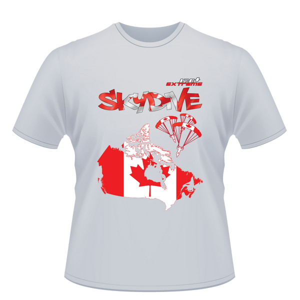 Skydiving T-shirts - Skydive World - CANADA - Cotton Tee -, Shirts, Skydiving Apparel, Skydiving Apparel, Skydiving Apparel, Skydiving Gear, Olympics, T-Shirts, Skydive Chicago, Skydive City, Skydive Perris, Drop Zone Apparel, USPA, united states parachute association, Freefly, BASE, World Record,