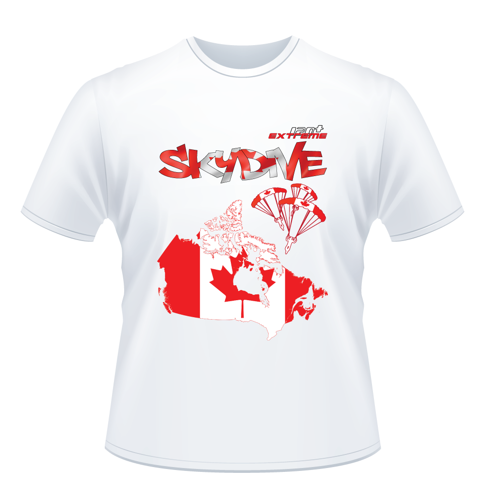 Skydiving T-shirts - Skydive World - CANADA - Cotton Tee -, Shirts, Skydiving Apparel, Skydiving Apparel, Skydiving Apparel, Skydiving Gear, Olympics, T-Shirts, Skydive Chicago, Skydive City, Skydive Perris, Drop Zone Apparel, USPA, united states parachute association, Freefly, BASE, World Record,