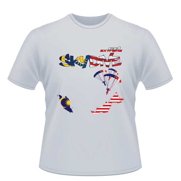 Skydiving T-shirts - Skydive World - MALAYSIA - Cotton Tee -, Shirts, Skydiving Apparel, Skydiving Apparel, Skydiving Apparel, Skydiving Gear, Olympics, T-Shirts, Skydive Chicago, Skydive City, Skydive Perris, Drop Zone Apparel, USPA, united states parachute association, Freefly, BASE, World Record,