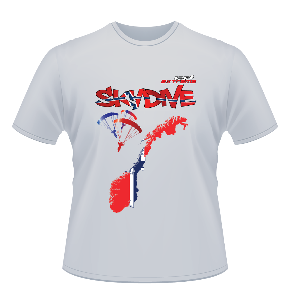 Skydiving T-shirts - Skydive All World - NORWAY - Unisex Tee -, Shirts, Skydiving Apparel, Skydiving Apparel, Skydiving Apparel, Skydiving Gear, Olympics, T-Shirts, Skydive Chicago, Skydive City, Skydive Perris, Drop Zone Apparel, USPA, united states parachute association, Freefly, BASE, World Record,