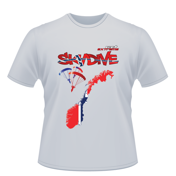 Skydiving T-shirts - Skydive World - NORWAY - Cotton Tee -, Shirts, Skydiving Apparel, Skydiving Apparel, Skydiving Apparel, Skydiving Gear, Olympics, T-Shirts, Skydive Chicago, Skydive City, Skydive Perris, Drop Zone Apparel, USPA, united states parachute association, Freefly, BASE, World Record,