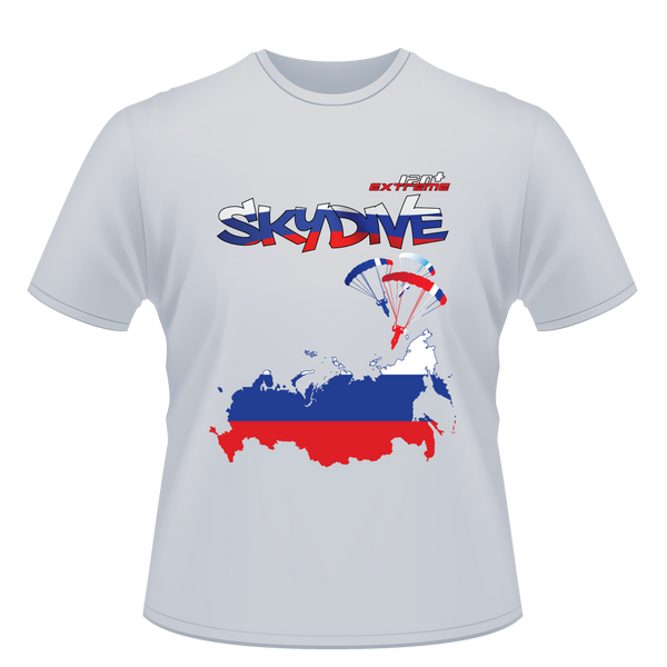Skydiving T-shirts - Skydive World - RUSSIA - Cotton Tee -, Shirts, Skydiving Apparel, Skydiving Apparel, Skydiving Apparel, Skydiving Gear, Olympics, T-Shirts, Skydive Chicago, Skydive City, Skydive Perris, Drop Zone Apparel, USPA, united states parachute association, Freefly, BASE, World Record,