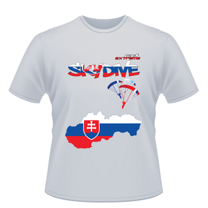 Skydiving T-shirts - Skydive World - SLOVAKIA - Cotton Tee -, Shirts, Skydiving Apparel, Skydiving Apparel, Skydiving Apparel, Skydiving Gear, Olympics, T-Shirts, Skydive Chicago, Skydive City, Skydive Perris, Drop Zone Apparel, USPA, united states parachute association, Freefly, BASE, World Record,