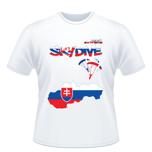 Skydiving T-shirts - Skydive World - SLOVAKIA - Cotton Tee -, Shirts, Skydiving Apparel, Skydiving Apparel, Skydiving Apparel, Skydiving Gear, Olympics, T-Shirts, Skydive Chicago, Skydive City, Skydive Perris, Drop Zone Apparel, USPA, united states parachute association, Freefly, BASE, World Record,