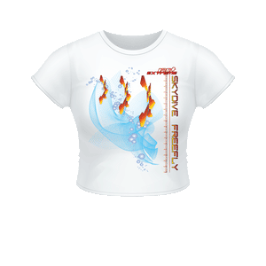 Skydiving T-shirts Women`s Crop Top - Skydive FREEFLY -, , Skydiving Apparel, Skydiving Apparel, Skydiving Apparel, Skydiving Gear, Olympics, T-Shirts, Skydive Chicago, Skydive City, Skydive Perris, Drop Zone Apparel, USPA, united states parachute association, Freefly, BASE, World Record,