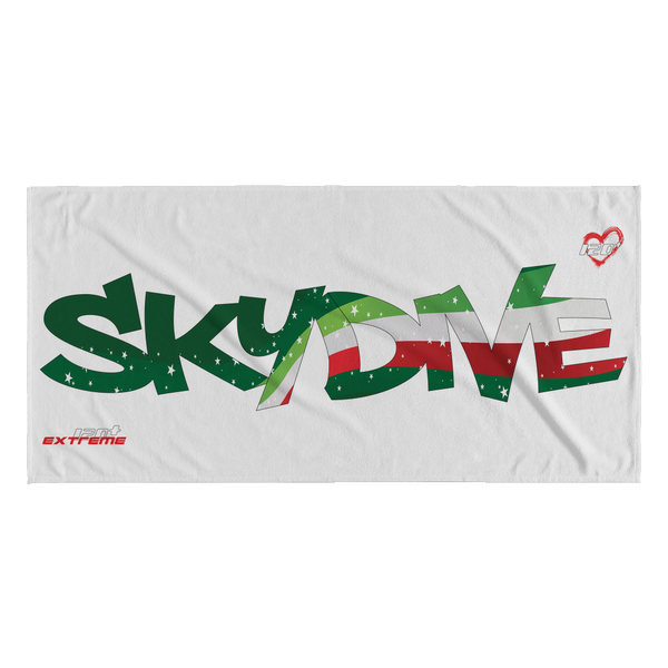 Skydiving T-shirts World Team - Skydive Italy - Beach Towels in 10 Colors, Beach Towel, teelaunch, Skydiving Apparel, Skydiving Apparel, Skydiving Gear, Olympics, T-Shirts, Skydive Chicago, Skydive City, Skydive Perris, Drop Zone Apparel, USPA, united states parachute association, Freefly, BASE, World Record,