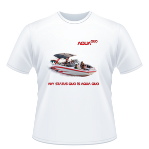 Skydiving T-shirts AquaQuo - "My Status Quo is Aqua Quo" - Unisex T-Shirt, , Skydiving Apparel ™, Skydiving Apparel, Skydiving Apparel, Skydiving Gear, Olympics, T-Shirts, Skydive Chicago, Skydive City, Skydive Perris, Drop Zone Apparel, USPA, united states parachute association, Freefly, BASE, World Record,