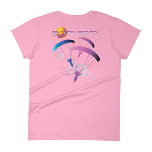 Skydiving T-shirts Skydive City - Flamingo - Women`s Colored T-Shirts, Women's Colored Tees, Skydiving Apparel, Skydiving Apparel, Skydiving Apparel, Skydiving Gear, Olympics, T-Shirts, Skydive Chicago, Skydive City, Skydive Perris, Drop Zone Apparel, USPA, united states parachute association, Freefly, BASE, World Record,