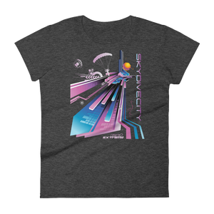 Skydiving T-shirts Skydive City - Flamingo - Women`s Colored T-Shirts, Women's Colored Tees, Skydiving Apparel, Skydiving Apparel, Skydiving Apparel, Skydiving Gear, Olympics, T-Shirts, Skydive Chicago, Skydive City, Skydive Perris, Drop Zone Apparel, USPA, united states parachute association, Freefly, BASE, World Record,