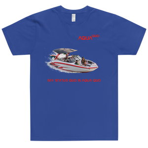 Skydiving T-shirts AquaQuo - "My Status Quo is Aqua Quo" - Unisex T-Shirt, , Skydiving Apparel ™, Skydiving Apparel, Skydiving Apparel, Skydiving Gear, Olympics, T-Shirts, Skydive Chicago, Skydive City, Skydive Perris, Drop Zone Apparel, USPA, united states parachute association, Freefly, BASE, World Record,