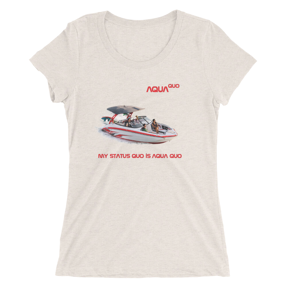 Skydiving T-shirts AquaQuo - "My Status Quo is Aqua Quo" -  Ladies' T-Shirt, , Skydiving Apparel ™, Skydiving Apparel, Skydiving Apparel, Skydiving Gear, Olympics, T-Shirts, Skydive Chicago, Skydive City, Skydive Perris, Drop Zone Apparel, USPA, united states parachute association, Freefly, BASE, World Record,
