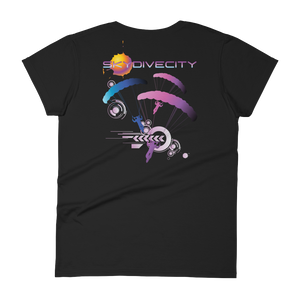 Skydiving T-shirts Skydive City - Flamingo - Women`s Colored T-Shirts, Women's Colored Tees, Skydiving Apparel, Skydiving Apparel, Skydiving Apparel, Skydiving Gear, Olympics, T-Shirts, Skydive Chicago, Skydive City, Skydive Perris, Drop Zone Apparel, USPA, united states parachute association, Freefly, BASE, World Record,