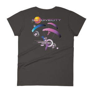 Skydiving T-shirts Skydive City - Flamingo - Women`s Colored T-Shirts, Women's Colored Tees, Skydiving Apparel, Skydiving Apparel, Skydiving Apparel, Skydiving Gear, Olympics, T-Shirts, Skydive Chicago, Skydive City, Skydive Perris, Drop Zone Apparel, USPA, united states parachute association, Freefly, BASE, World Record,