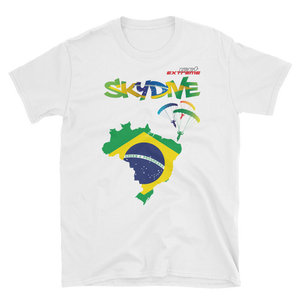 Skydiving T-shirts - Skydive World - BRAZIL - Cotton Tee -, Shirts, Skydiving Apparel, Skydiving Apparel, Skydiving Apparel, Skydiving Gear, Olympics, T-Shirts, Skydive Chicago, Skydive City, Skydive Perris, Drop Zone Apparel, USPA, united states parachute association, Freefly, BASE, World Record,