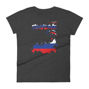 Skydiving T-shirts - Skydive All World - RUSSIA - Ladies' Tee -, Shirts, Skydiving Apparel, Skydiving Apparel, Skydiving Apparel, Skydiving Gear, Olympics, T-Shirts, Skydive Chicago, Skydive City, Skydive Perris, Drop Zone Apparel, USPA, united states parachute association, Freefly, BASE, World Record,