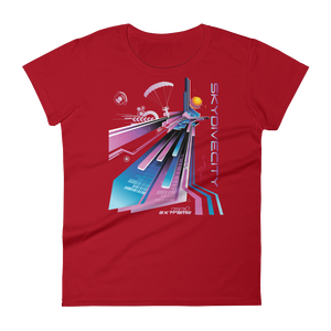 Skydiving T-shirts Skydive City - Flamingo - Women`s Colored T-Shirts, Women's Colored Tees, Skydiving Apparel, Skydiving Apparel, Skydiving Apparel, Skydiving Gear, Olympics, T-Shirts, Skydive Chicago, Skydive City, Skydive Perris, Drop Zone Apparel, USPA, united states parachute association, Freefly, BASE, World Record,