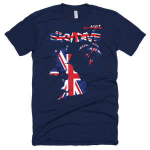 Skydiving T-shirts - Skydive All World - UK - The United Kingdom - Unisex Tee -, Shirts, Skydiving Apparel, Skydiving Apparel, Skydiving Apparel, Skydiving Gear, Olympics, T-Shirts, Skydive Chicago, Skydive City, Skydive Perris, Drop Zone Apparel, USPA, united states parachute association, Freefly, BASE, World Record,