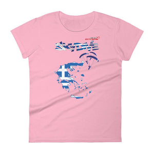 Skydiving T-shirts - Skydive All World - GREECE - Ladies' Tee -, Shirts, Skydiving Apparel, Skydiving Apparel, Skydiving Apparel, Skydiving Gear, Olympics, T-Shirts, Skydive Chicago, Skydive City, Skydive Perris, Drop Zone Apparel, USPA, united states parachute association, Freefly, BASE, World Record,