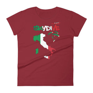 Skydiving T-shirts - Skydive All World - ITALY - Ladies' Tee -, Shirts, Skydiving Apparel, Skydiving Apparel, Skydiving Apparel, Skydiving Gear, Olympics, T-Shirts, Skydive Chicago, Skydive City, Skydive Perris, Drop Zone Apparel, USPA, united states parachute association, Freefly, BASE, World Record,