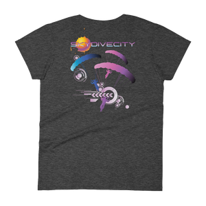 Skydiving T-shirts Skydive City - Flamingo - Women`s Colored T-Shirts, Women's Colored Tees, Skydiving Apparel, Skydiving Apparel, Skydiving Apparel, Skydiving Gear, Olympics, T-Shirts, Skydive Chicago, Skydive City, Skydive Perris, Drop Zone Apparel, USPA, united states parachute association, Freefly, BASE, World Record,