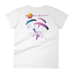 Skydiving T-shirts Skydive City - Flamingo - Women`s Colored T-Shirts, Women's Colored Tees, Skydiving Apparel, Skydiving Apparel, Skydiving Apparel, Skydiving Gear, Olympics, T-Shirts, Skydive Chicago, Skydive City, Skydive Perris, Drop Zone Apparel, USPA, united states parachute association, Freefly, BASE, World Record,