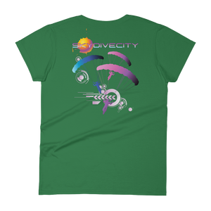 Skydiving T-shirts Skydive City - Flamingo - Women`s Colored T-Shirts, Women's Colored Tees, Skydiving Apparel, Skydiving Apparel, Skydiving Apparel, Skydiving Gear, Olympics, T-Shirts, Skydive Chicago, Skydive City, Skydive Perris, Drop Zone Apparel, USPA, united states parachute association, Freefly, BASE, World Record,