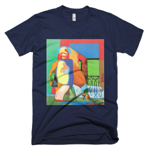 Skydiving T-shirts Strizhov™ by Dmitri Strizhov - 'Man Obstructing a Portion of the Landscape - 1997' - T-Shirt, , Strizhov™, Skydiving Apparel, Skydiving Apparel, Skydiving Gear, Olympics, T-Shirts, Skydive Chicago, Skydive City, Skydive Perris, Drop Zone Apparel, USPA, united states parachute association, Freefly, BASE, World Record,