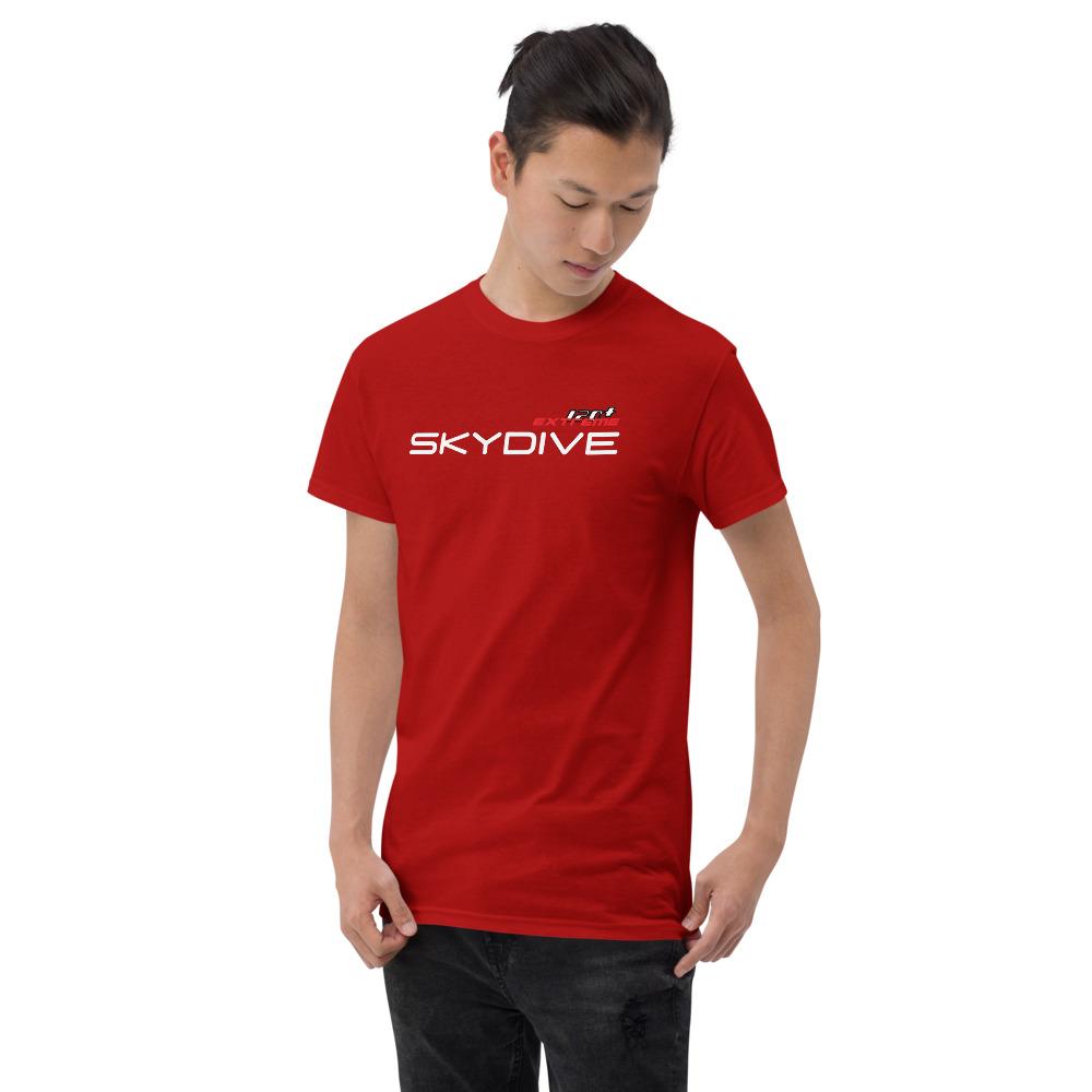 Skydiving T-shirts I ♡ Skydive - First Stupid Jump - eXtreme(RED) - Short Sleeve Men's T-shirt, RED, Skydiving Apparel, Skydiving Apparel, Skydiving Apparel, Skydiving Gear, Olympics, T-Shirts, Skydive Chicago, Skydive City, Skydive Perris, Drop Zone Apparel, USPA, united states parachute association, Freefly, BASE, World Record,