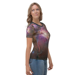 Skydiving T-shirts SPACE - Hubble's Orion Nebula - Women's sublimation t-shirt, T-shirt, Skydiving Apparel, Skydiving Apparel, Skydiving Apparel, Skydiving Gear, Olympics, T-Shirts, Skydive Chicago, Skydive City, Skydive Perris, Drop Zone Apparel, USPA, united states parachute association, Freefly, BASE, World Record,