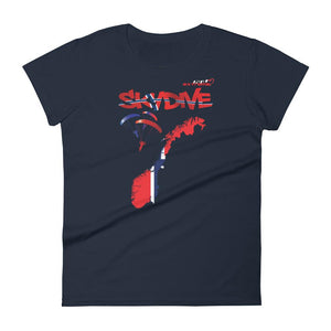 Skydiving T-shirts - Skydive All World - NORWAY - Ladies' Tee -, Shirts, Skydiving Apparel, Skydiving Apparel, Skydiving Apparel, Skydiving Gear, Olympics, T-Shirts, Skydive Chicago, Skydive City, Skydive Perris, Drop Zone Apparel, USPA, united states parachute association, Freefly, BASE, World Record,