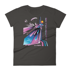 Skydiving T-shirts Skydive City - Flamingo - Women`s Colored T-Shirts, Women's Colored Tees, Skydiving Apparel, Skydiving Apparel, Skydiving Apparel, Skydiving Gear, Olympics, T-Shirts, Skydive Chicago, Skydive City, Skydive Perris, Drop Zone Apparel, USPA, united states parachute association, Freefly, BASE, World Record,