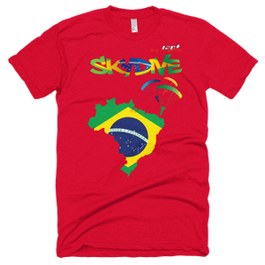 Skydiving T-shirts - Skydive All World - BRAZIL - Unisex Tee -, Shirts, Skydiving Apparel, Skydiving Apparel, Skydiving Apparel, Skydiving Gear, Olympics, T-Shirts, Skydive Chicago, Skydive City, Skydive Perris, Drop Zone Apparel, USPA, united states parachute association, Freefly, BASE, World Record,