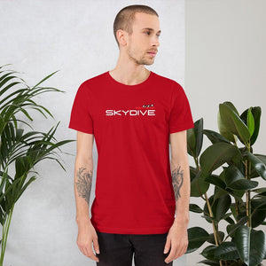 Skydiving T-shirts I ♡ Skydive - First Stupid Jump - eXtreme(RED) - Short Sleeve Men's T-shirt, RED, Skydiving Apparel, Skydiving Apparel, Skydiving Apparel, Skydiving Gear, Olympics, T-Shirts, Skydive Chicago, Skydive City, Skydive Perris, Drop Zone Apparel, USPA, united states parachute association, Freefly, BASE, World Record,