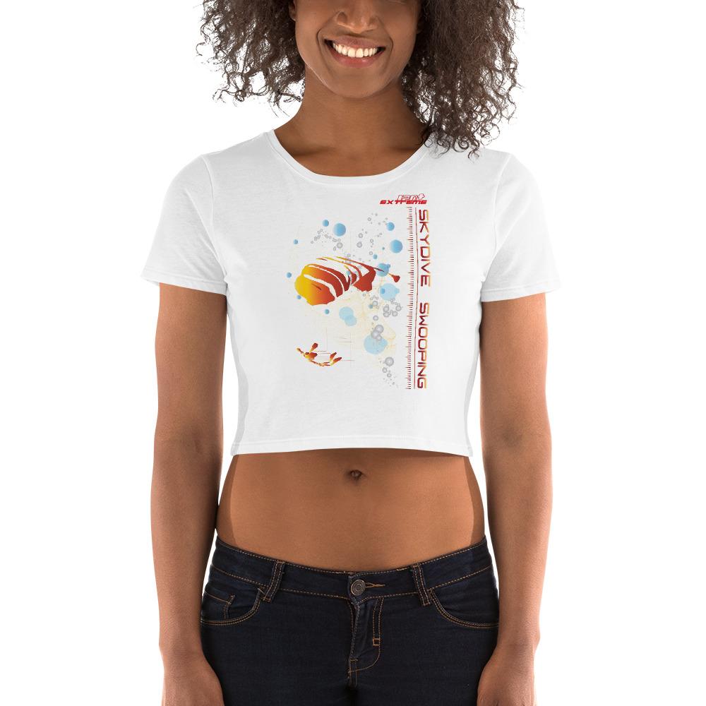 Skydiving T-shirts Women`s Crop Top - Skydive SWOOP -, , Skydiving Apparel, Skydiving Apparel, Skydiving Apparel, Skydiving Gear, Olympics, T-Shirts, Skydive Chicago, Skydive City, Skydive Perris, Drop Zone Apparel, USPA, united states parachute association, Freefly, BASE, World Record,
