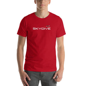 Skydiving T-shirts I ♡ Skydive - First Stupid Jump - eXtreme(RED) - Short Sleeve Men's T-shirt, RED, Skydiving Apparel, Skydiving Apparel, Skydiving Apparel, Skydiving Gear, Olympics, T-Shirts, Skydive Chicago, Skydive City, Skydive Perris, Drop Zone Apparel, USPA, united states parachute association, Freefly, BASE, World Record,