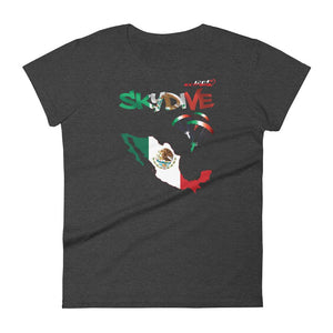 Skydiving T-shirts - Skydive All World - MEXICO - Ladies' Tee -, Shirts, Skydiving Apparel, Skydiving Apparel, Skydiving Apparel, Skydiving Gear, Olympics, T-Shirts, Skydive Chicago, Skydive City, Skydive Perris, Drop Zone Apparel, USPA, united states parachute association, Freefly, BASE, World Record,