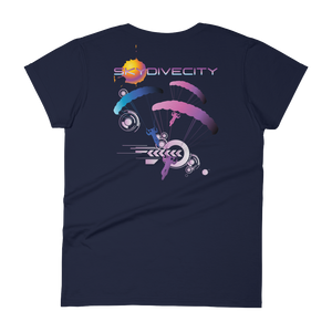 Skydiving T-shirts Skydive City - Flamingo - Women`s Colored T-Shirts, Women's Colored Tees, Skydiving Apparel, Skydiving Apparel, Skydiving Apparel, Skydiving Gear, Olympics, T-Shirts, Skydive Chicago, Skydive City, Skydive Perris, Drop Zone Apparel, USPA, united states parachute association, Freefly, BASE, World Record,