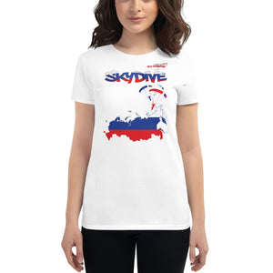 Skydiving T-shirts - Skydive All World - RUSSIA - Ladies' Tee -, Shirts, Skydiving Apparel, Skydiving Apparel, Skydiving Apparel, Skydiving Gear, Olympics, T-Shirts, Skydive Chicago, Skydive City, Skydive Perris, Drop Zone Apparel, USPA, united states parachute association, Freefly, BASE, World Record,