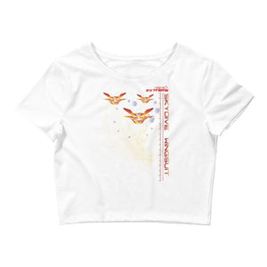Skydiving T-shirts Women`s Crop Top - Skydive WINGSUIT -, , Skydiving Apparel, Skydiving Apparel, Skydiving Apparel, Skydiving Gear, Olympics, T-Shirts, Skydive Chicago, Skydive City, Skydive Perris, Drop Zone Apparel, USPA, united states parachute association, Freefly, BASE, World Record,