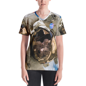 Skydiving T-shirts NASA - Astronaut - USA - Women's sublimation t-shirt, T-shirt, Skydiving Apparel, Skydiving Apparel, Skydiving Apparel, Skydiving Gear, Olympics, T-Shirts, Skydive Chicago, Skydive City, Skydive Perris, Drop Zone Apparel, USPA, united states parachute association, Freefly, BASE, World Record,