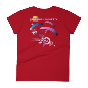 Skydiving T-shirts Skydive City - Flamingo - Women`s Colored T-Shirts, Women's Colored Tees, Skydiving Apparel, Skydiving Apparel, Skydiving Apparel, Skydiving Gear, Olympics, T-Shirts, Skydive Chicago, Skydive City, Skydive Perris, Drop Zone Apparel, USPA, united states parachute association, Freefly, BASE, World Record,
